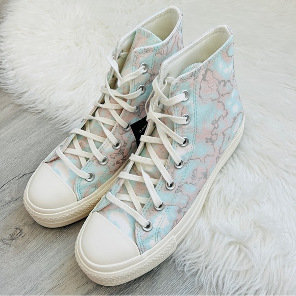 NWT Converse Chuck Taylor All Star Lift Platform Marble Women’s Shoes - Picture 2 of 8